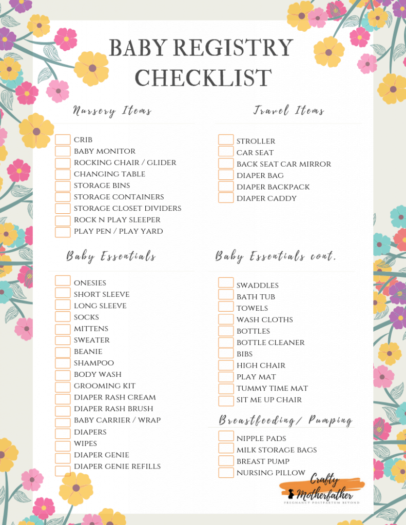 baby registry checklist freebie Solutions Mommy