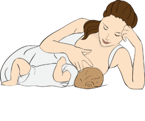 side-laying breastfeeding position