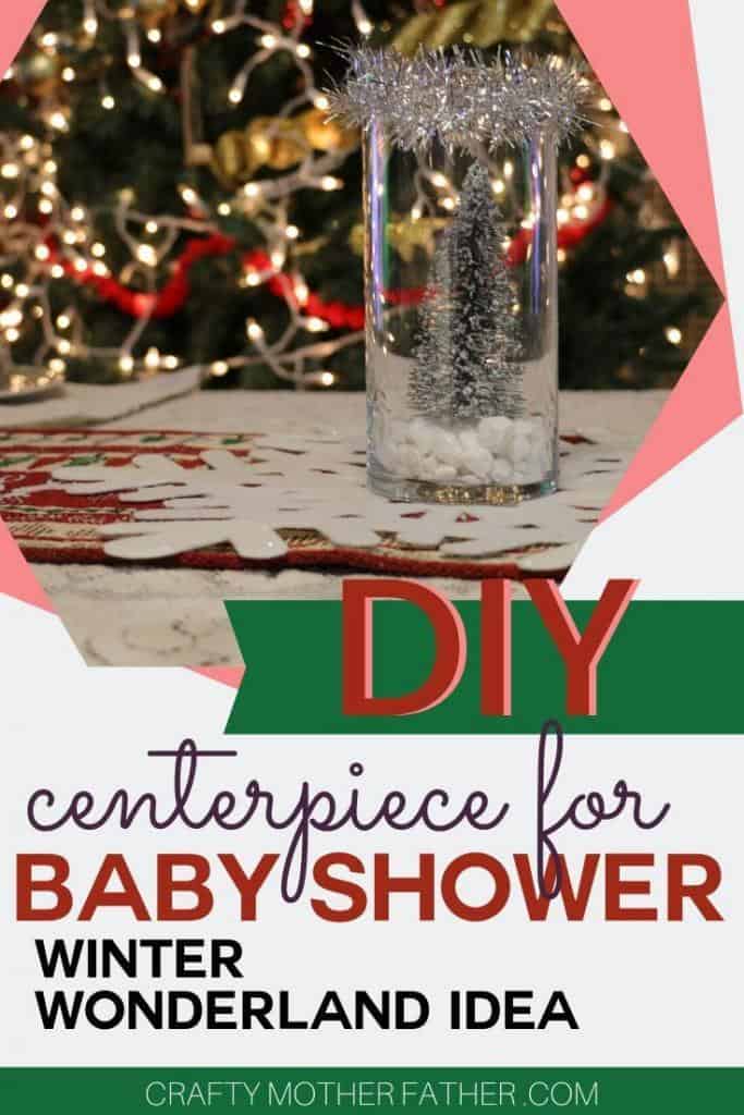 winter wonderland baby shower centerpiece idea